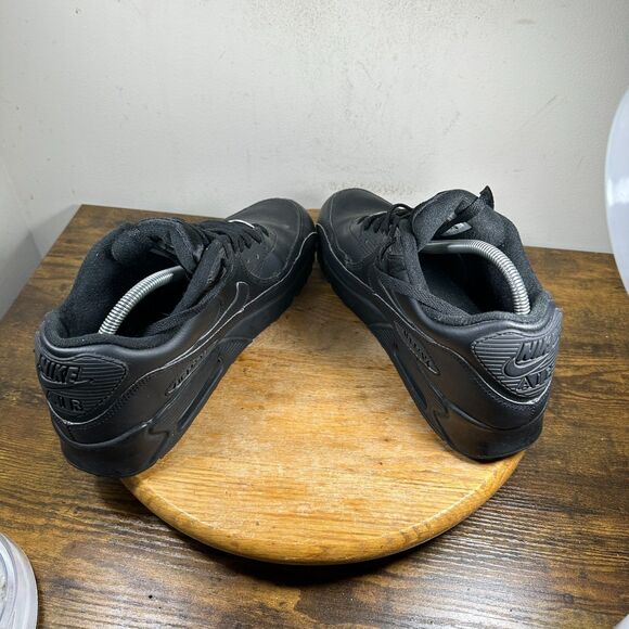 Nike Air Max 90 Leather Shoes Black Men\'s Size 10 Black Shoe 302519-001 main image 8